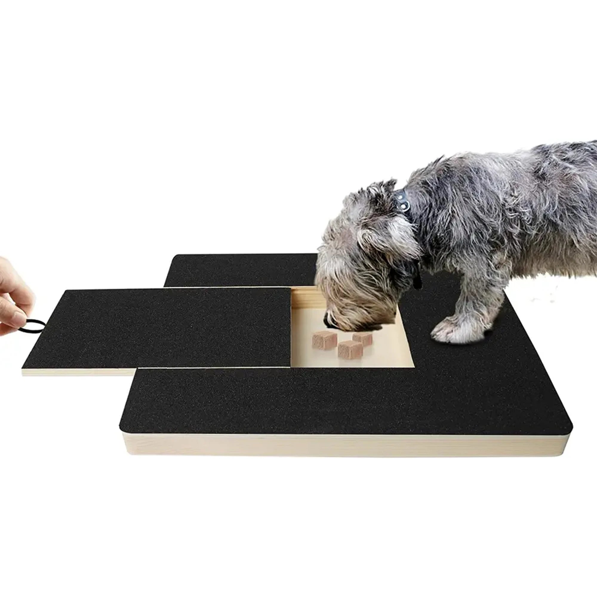File Grinding Trainer Safe and Effective Bamboo Dog Scratch Pad Board for Nails With Treat Box Snack Box