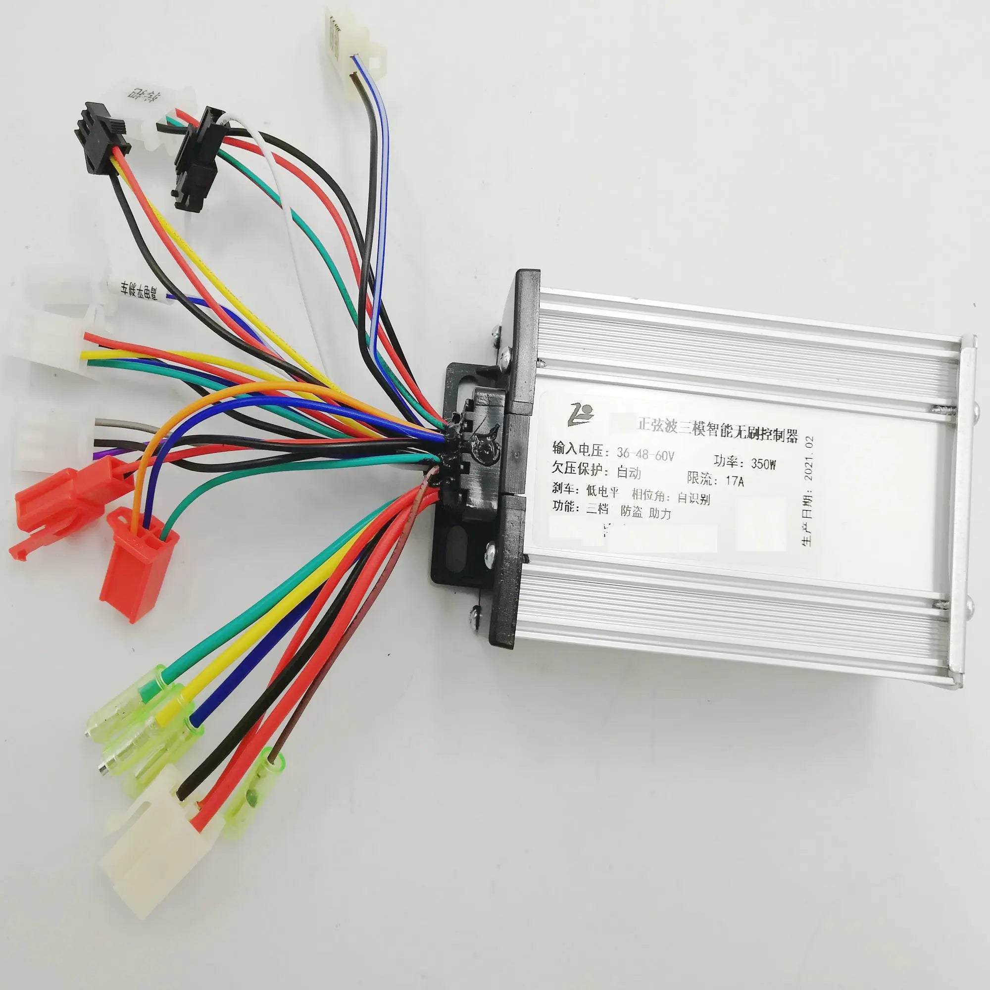 24v36v48v350w17A 6Mosfet Sinewave SQUARE WAVE Controller Phase+YXT Speed Electric Scooter Parts E-Bicycle Tricycle MTB Accessory