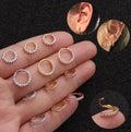 Gaby New Arrive Flower Design Nose Ring Hoop  Copper with Cz Nose Ring  Jewelry Cartilage Earring Piercing Jewelry