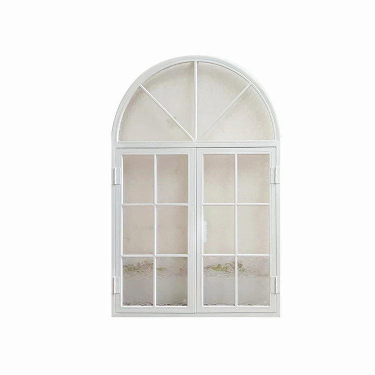 New Modern White Casement Home Top Fixed Panel Cast Iron Window Grill Design With Glass
