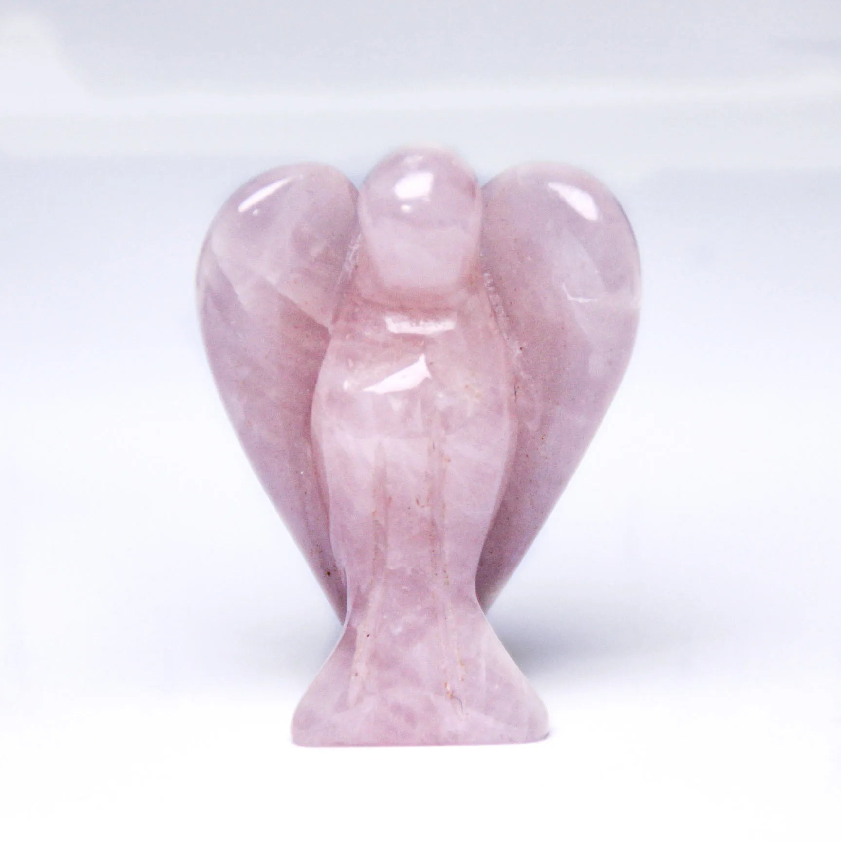 HZ Angel Figurine Miniature Handmade Carved Rose Quartz Mini Healing Statue Crystal Home Decoration Accessories