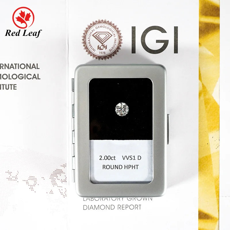 Factory Wholesale IGI IGI Certified VVS1 VVS2 round Loose Lab Grown Diamonds 1ct 2ct 3ct HPHT CVD