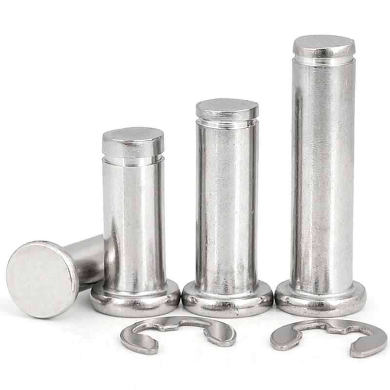 China OEM Factory 3/16" 5/16" 3/4" Polishing Flat Head Shaft Stainless Steel Grooved Clevis Pin Used with Retaining Ring
