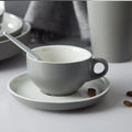 ShengJing Custom Logo Nordic Style Food Grade Ceramic Espresso and Tea Set Porcelain Cups Saucers for Hotels Cafes Restaurants