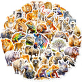 50PCS Africa Savannah Wild Realistic lion tiger Decals for Kids Educational African Animals Sticker