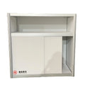 2 Layer Information Desk for Exhibition Booth Octagonal Custom Aluminum Lockable Cabinet Desk for Tradeshow and Event