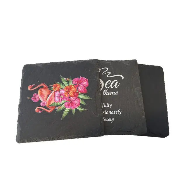 Hot Sell Slate Coaster Stone Table Drinks Cup Coaster Table Decoration Wedding Table Slate Coaster