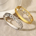 Trendy New Jewelry Fashion Personality Simple Design Stainless Steel Bracelet Girls Wear Daily Accessories