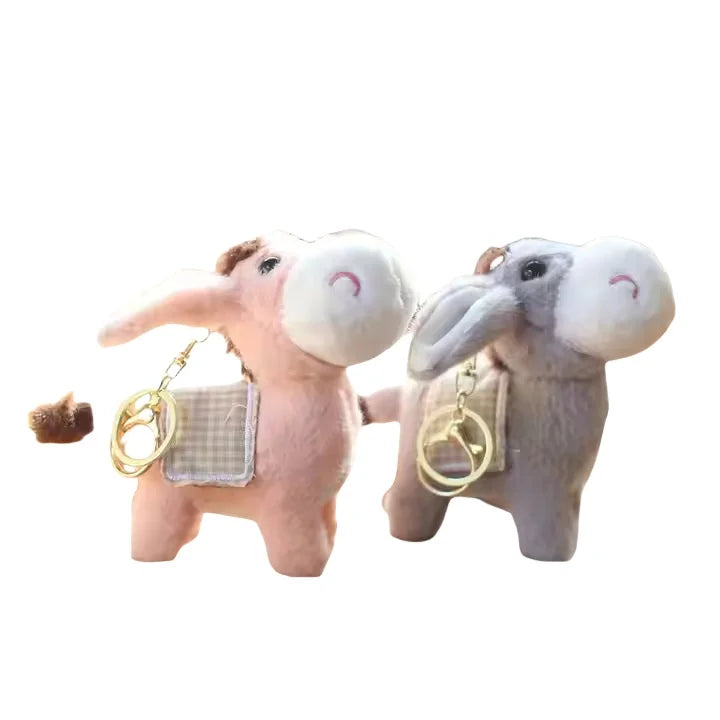 Cute Creative Stuffed Little Donkey Doll Cute Animal Soft Plush Toy for Children Birthday Gift Decor Home Bag Pendant Keychain