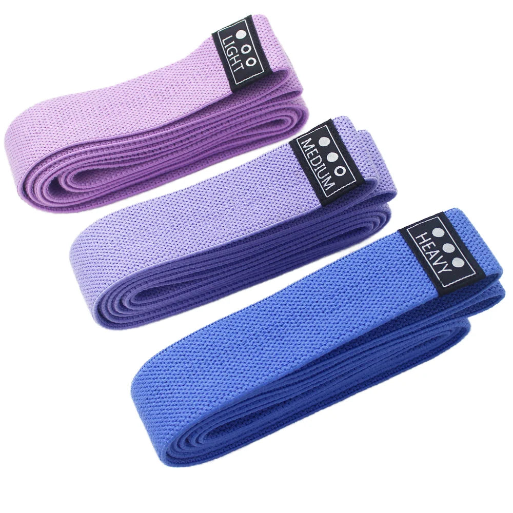 Hot Selling Yoga Workout Stretch Heavy Custom Printing Fabric Cotton Resistance Loop Band Set