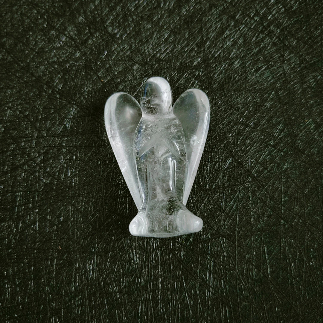 Huiying Clear quartz Carving healing crystal precious stone angel carved Crafts