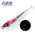 FJORD Wholesale OEM 40g 60g 80g Glow Design Lead Metal Jig Baits With Hooks Luminous  Saltwater Fishing  Lures