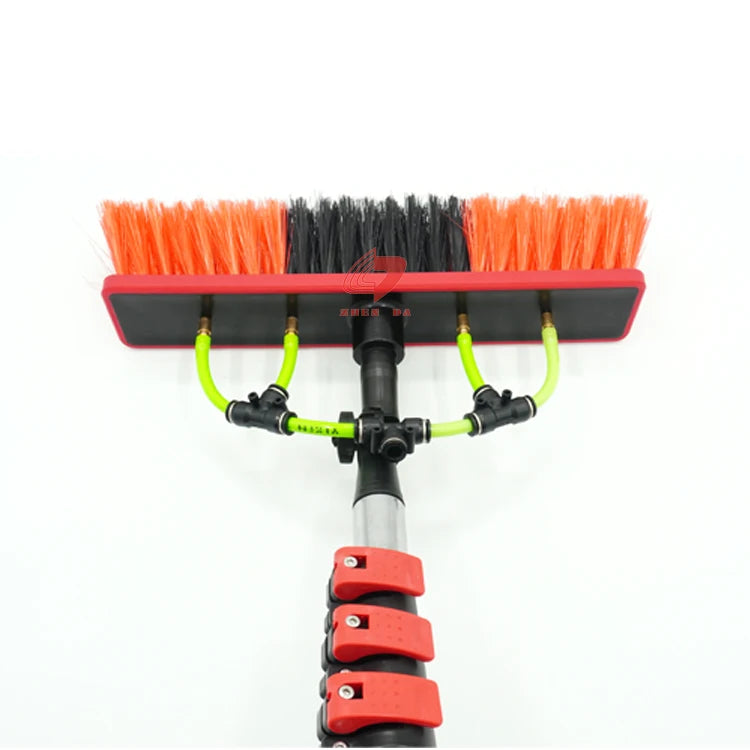Factory Supply 3.6/5.4/6/7.2/9/10.8m Telescopic Pole Manual Version of Photovoltaic Cleaning Tool Solar Panel Cleaning Brush