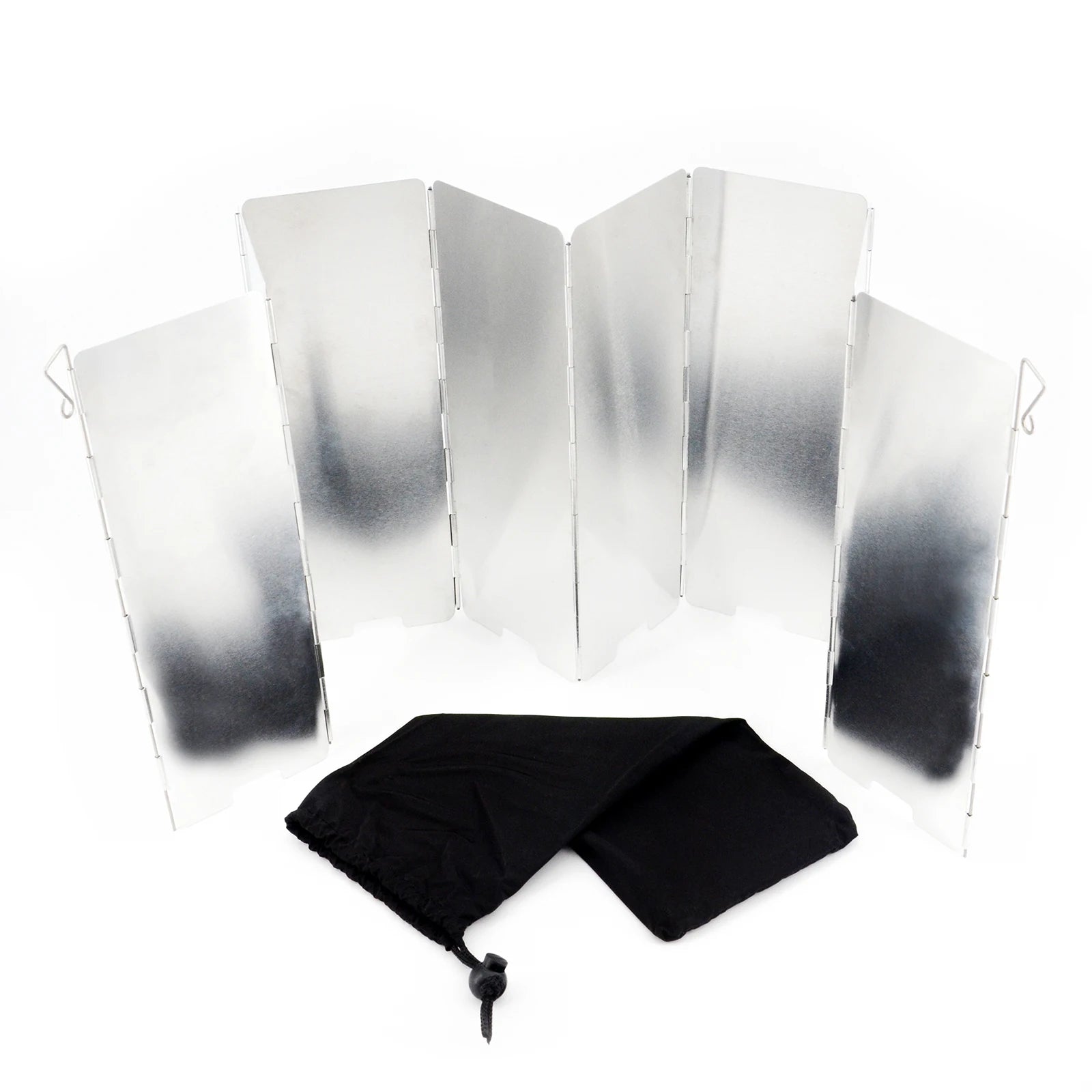 High Quality Aluminum Alloy Windscreen 8 Pieces Can Be Folded Camping Picnic Fire Windproof