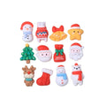 Mix Resin Christmas Serie Decoration Flatback Cabochon Cartoon Deer Santa Tree Snowman Scrapbooking Crafts Xmas Decor