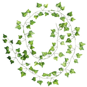 2.2m Green Ivy 81 Leaves Artificial Plants Grape Vine Foliage Home Wedding Decorative Flowers Artificial Dried Door Grape Leaf
