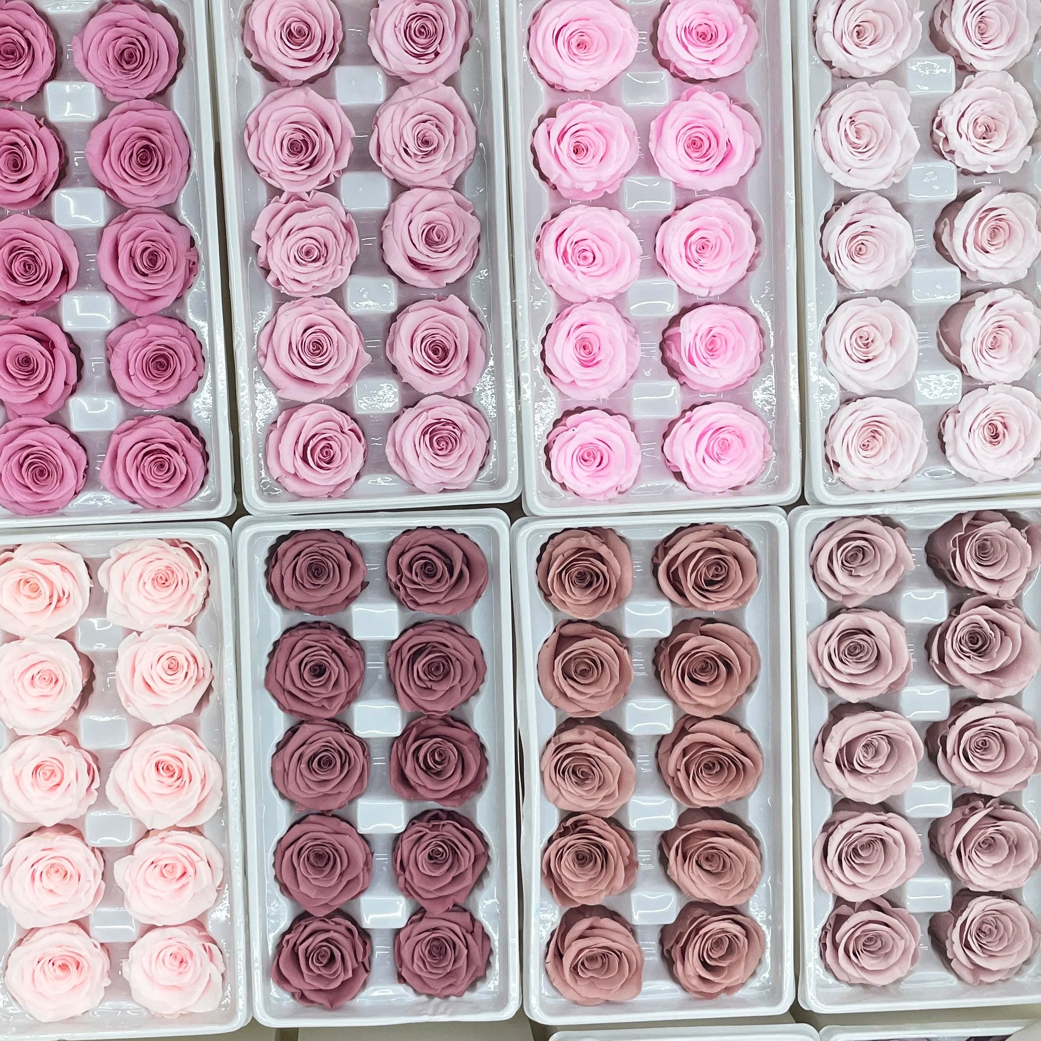 Factory Direct Supply Preserved Rose Head Eternal Roses 4 cm Rose Heads for Wedding Decor