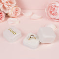 Customized Inner Core Box Manufacturer White Color Jewelry Packaging Custom Logo Plastic Ring Box Lid and Base White Velvet Box