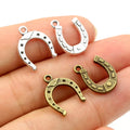 30pcs Charms Lucky Horseshoe Horse 16x13mm Antique Silver Plated Pendants Charm DIY Jewelry Making Findings Supplies