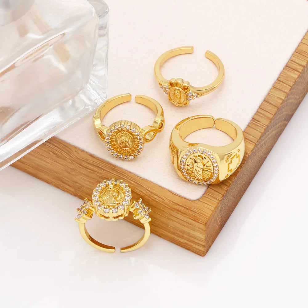 Duyizhao European and American Creative Personality Design Virgin Mary Ring Ladies Ring Jewelry