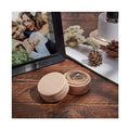 Small Beech Beech Round Jewelry Packaging BoxDIY Storage Container Case  Wedding Wooden Boxes  Ring  Earring  Box