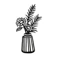 Interior Art Crafts Nordic Flower Vase Decorations Wall Decor Flower Vase Wall Decor Metal