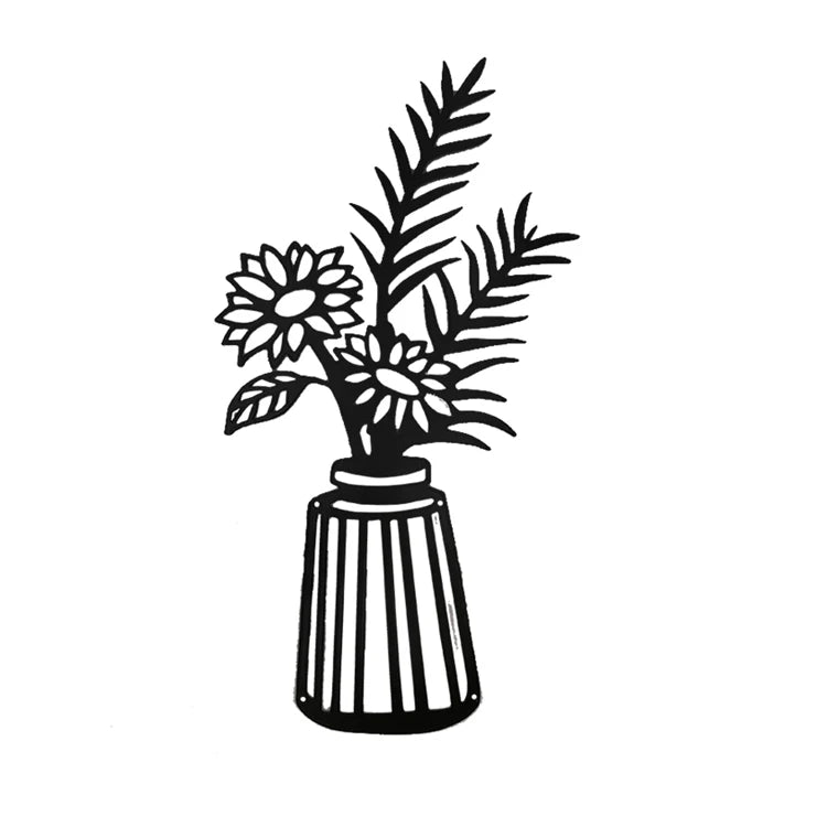Interior Art Crafts Nordic Flower Vase Decorations Wall Decor Flower Vase Wall Decor Metal