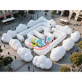 Advertising Large Hanging Decor Ceiling LED Inflatable Helium Cloud Balloon Lighting Inflatable Hanging Cloud Balloon