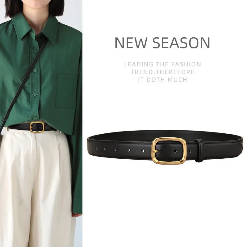 Wholesale Retro Belt Female Cowhide Ladies Belt