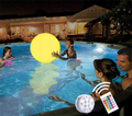 Advertising White PVC Stage Decoration Hanging Inflatable Lighted Balloon / Pool Game Sphere LED Beach Ball