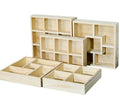 Pine Wood Wooden Holder Case Tea Bags Coffee Snacks Sugar Sweeteners Small Packets Tea Food Storage Organizer Container Box Tray