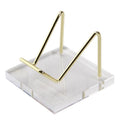 Metal Clear Acrylic Display Stand Heart Shaped Jewellery Stand Crystal Mineral Rraw Stone Base