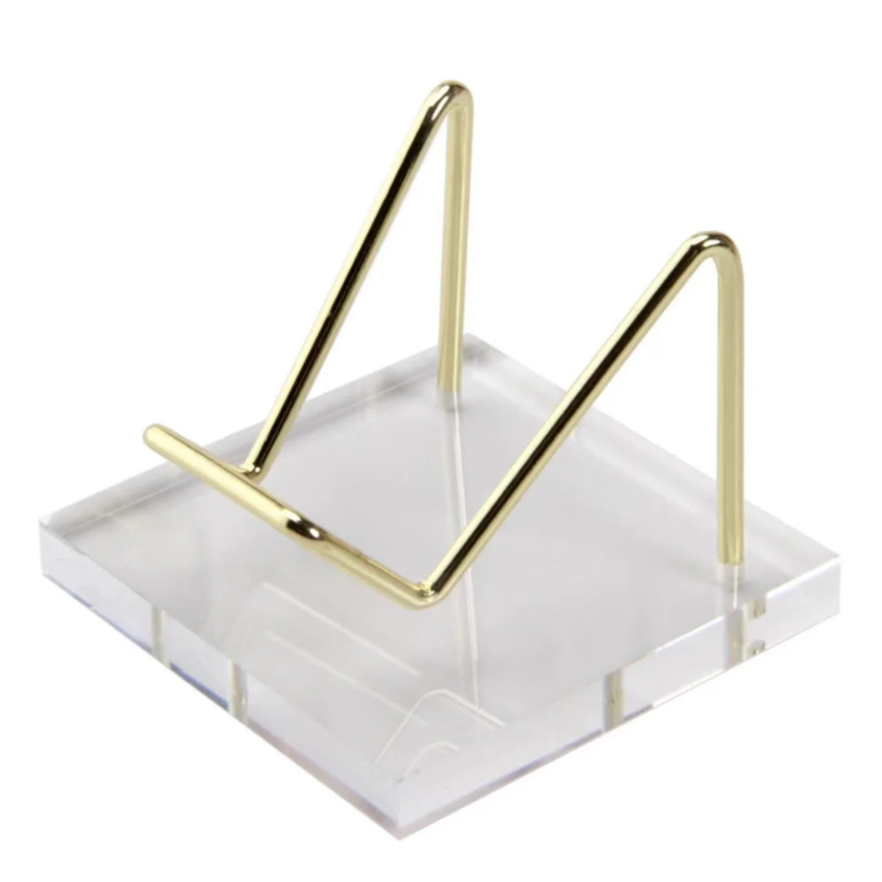 Metal Clear Acrylic Display Stand Heart Shaped Jewellery Stand Crystal Mineral Rraw Stone Base