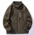 Customized Warm Comfortable Zip Sherpa Jacket Winter Stand Collar Polyester Custom Winter Fleece Jacket Men