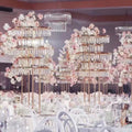 Ornaments for Wedding Table Arrangement & Party Site Layout Gold Electroplating Metal Flower Box Packed Wedding Hall Supplies
