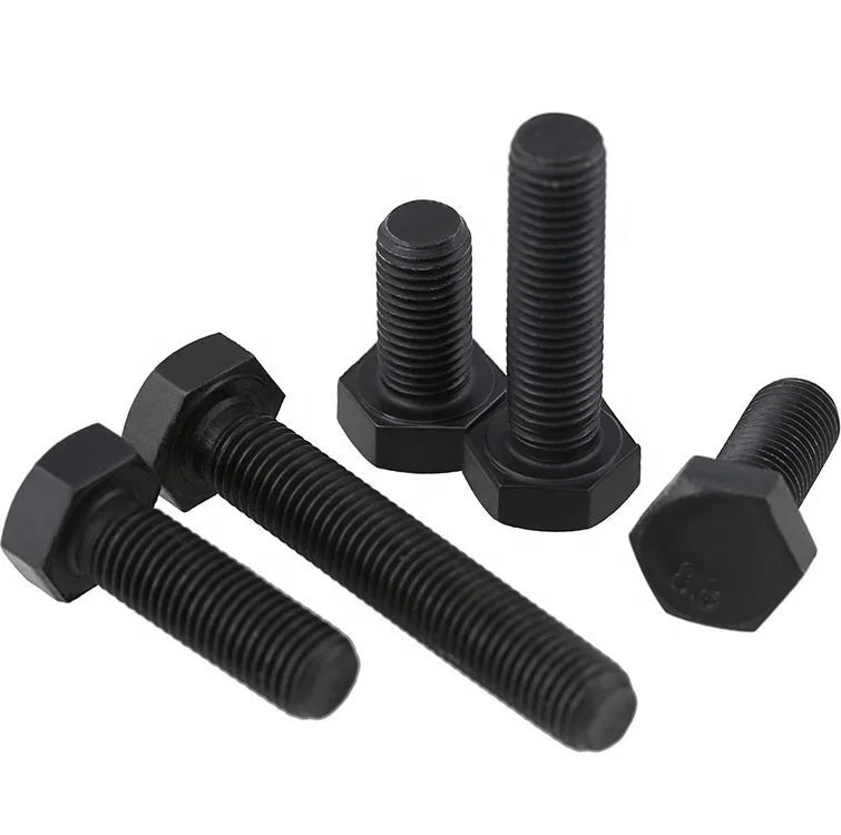 M8-39 DIN 960 Black Oxide Carbon Steel Fine Thread Hex Head Bolt