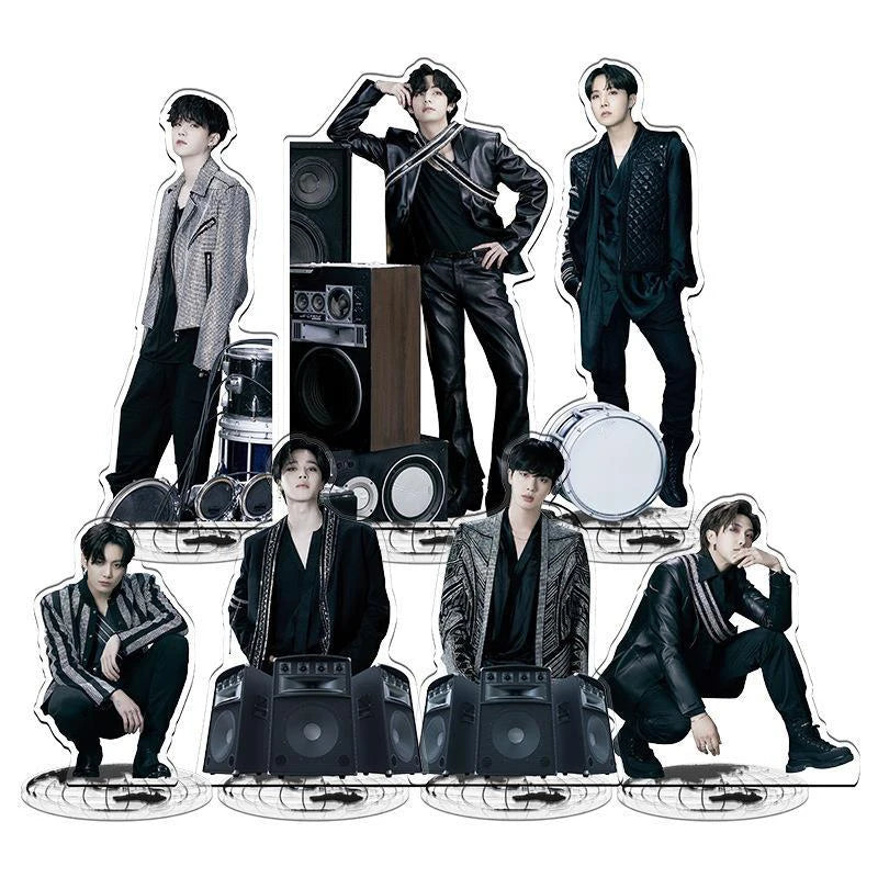 15CM KPOP JUNGKOOK V JIN Fashion Acrylic Stadnee RM SUGA JIMIN J-HOPE Hot Idol Two Sides Print Action Stand Figure Desktop Model