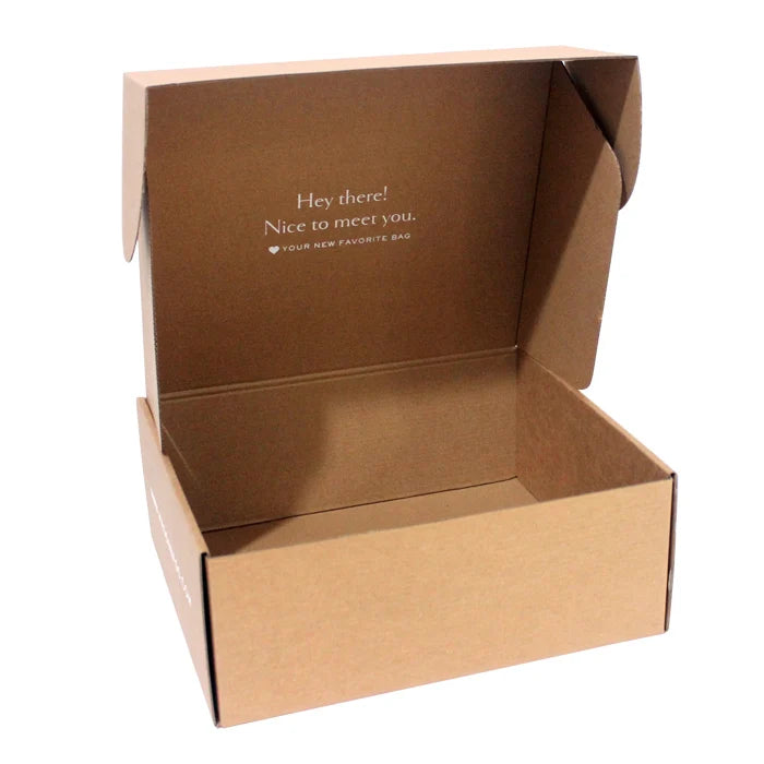 100% Recyclable Corrugated Paper Mailing Boxes ODM Brown Folding Kraft Paper Shipping Box with Embossing Folder Box Type
