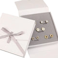 Unique Luxury Custom Logo Flip Rigid Cardboard Paper Gift Jewelry Box Ribbon Jewelry Box Packaging