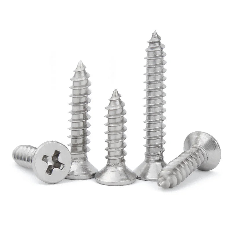 Stainless Steel 201 M2 M2.3 M2.6 M3 M4 M5 M6 Flat Head Torx Self Tapping Screws