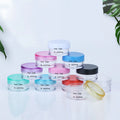 Free Mini Sample 3ml 5ml Empty Cosmetic Cream Container Plastic PS Jar Pot Custom Logo Glitter Pot Min Jar