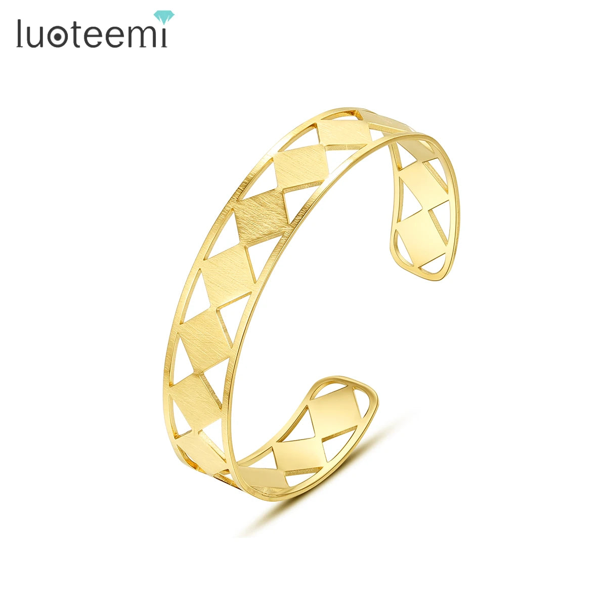 SP-LAM Hot Sale Jewelry Manufacturer Wholesale Cuff Woman Indian Geometric Open High Quality Designer Metal Bangle