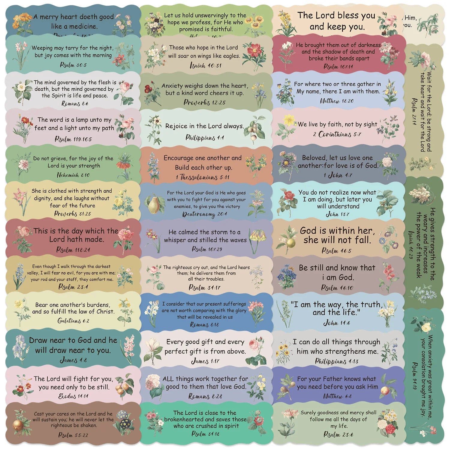 50PCS Vintage god faith note paper Jesus Christian Bible Sticker