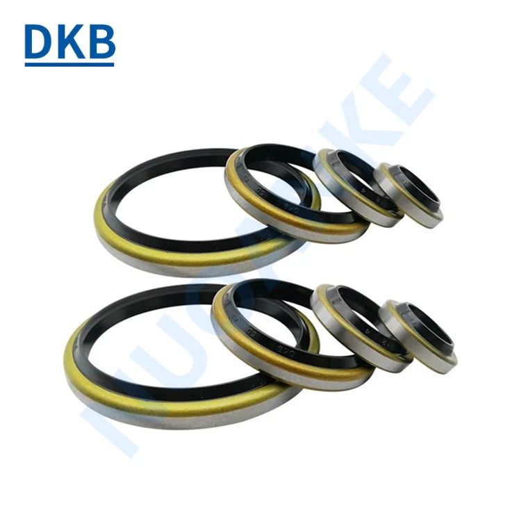 DKB Metal Shell Dust Wiper Seal NBR PU FKM Rubber Seal DKBI DKB Excavator Cylinder Seal for Hydraulic Cylinder MegaBDM