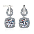 Wholesale Jewelry Stud Earrings With Gra Certificate Diamonds 1.6CT Moissanite Sparkling Wedding Earrings 925 Sterling Silver