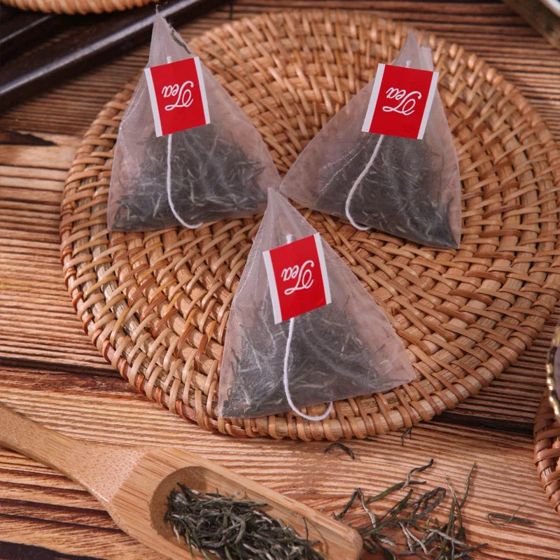 Food Grade Triangle and Pyramid Empty Nylon Mesh Corn Fiber Filter Bag for Tea Flower Packaging