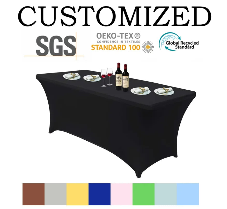 Wholesale Customized Modern Simple Polyester Fabric Waterproof Oilproof Printed Pattern Wedding Banquet Table Cloth