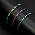 New Diamond Shape Titanium Steel Bracelet Men's Simple Stainless Steel Chain Versatile Chain Bracelet for Men