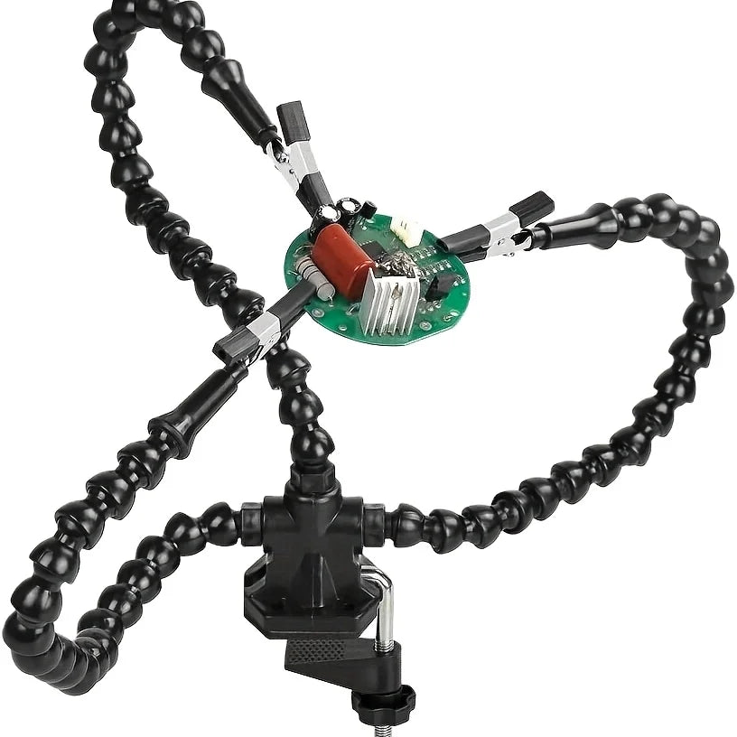 Helping Hands SolderingThird Hand PCB Circuit Board Holder Flexible Arms with Desk Clamp Base for Electronic Boards Repair Mode