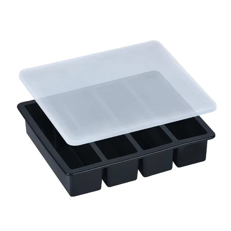 LifeTop Silicone Freezing Mold with Lid Super Ice Cube Tray Silicone Freezer Tray With Lid - Silicone Freezer Food Molds